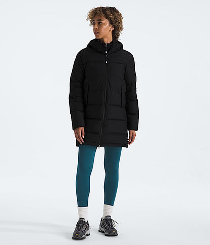 The North Face Women Frost Fall Parka Mushroom Grey Tawny Quartz TNF Black