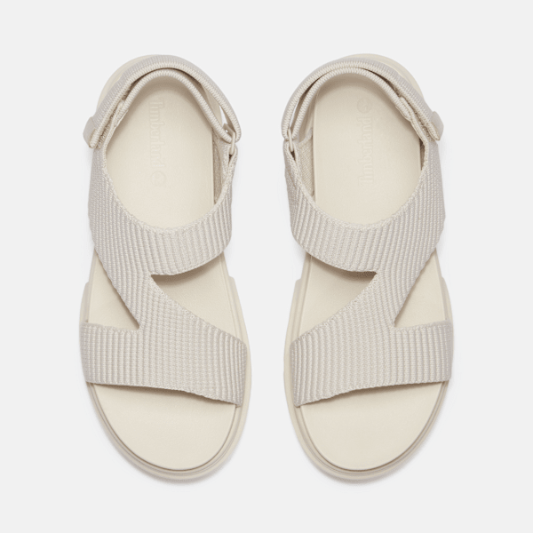 Timberland Greyfield Backstrap Sandal White Knit Women'S