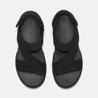 Timberland Greyfield Backstrap Sandal Black Knit Women'S
