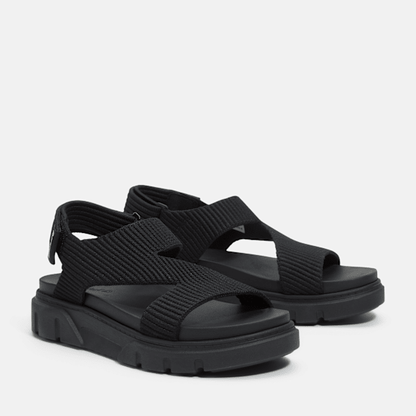 Timberland Greyfield Backstrap Sandal Black Knit Women'S