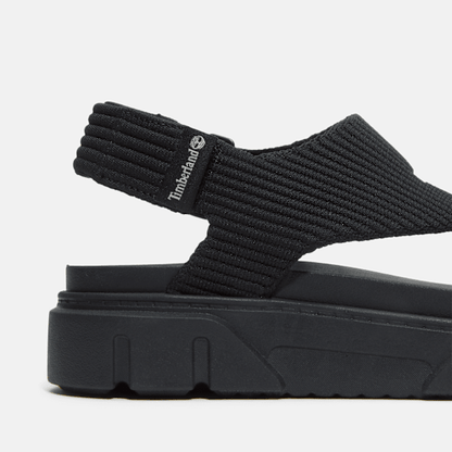 Timberland Greyfield Backstrap Sandal Black Knit Women'S