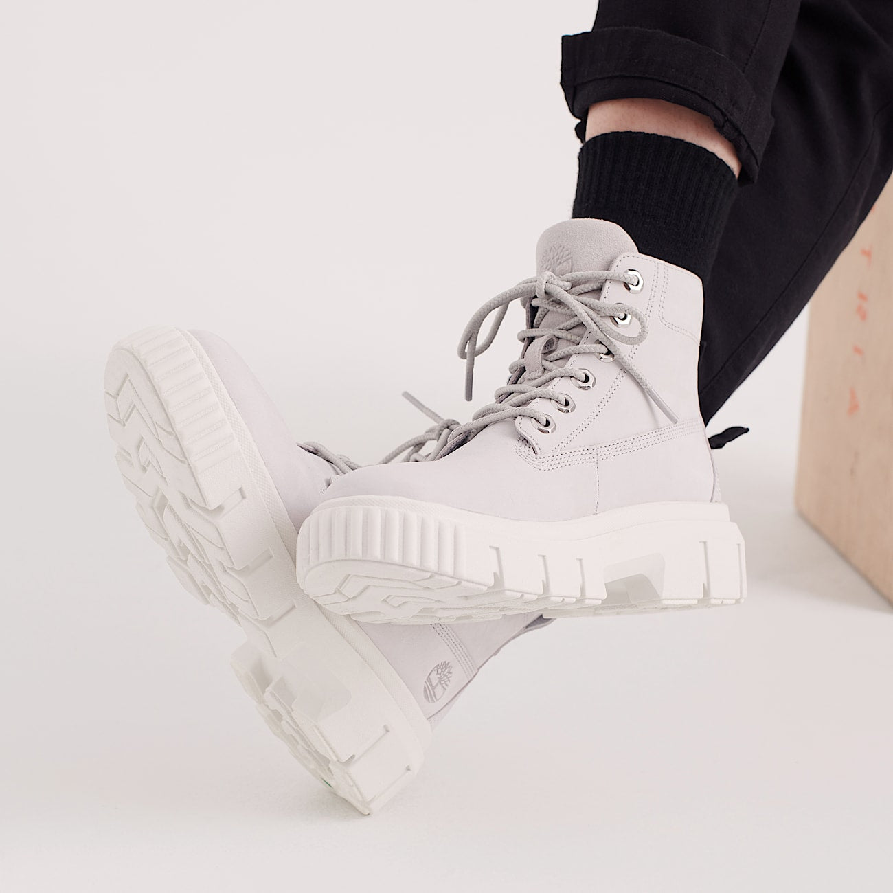 Timberland Women'S Greyfield Mid Lace-Up Boot Grey Violet