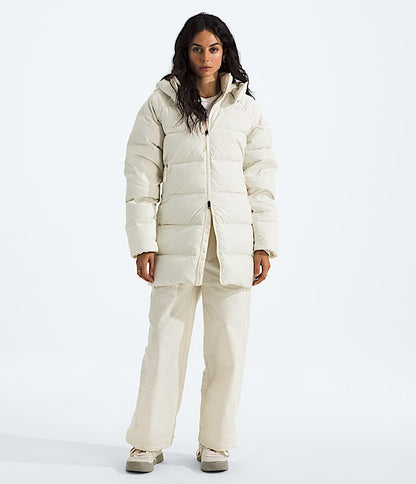 The North Face Women Hydrenalite City Down Hooded Parka Tawny Quartz Summit Navy Smoked Pearl