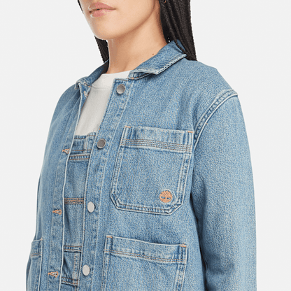 Timberland Kempshire Denim Chore Jacket Mid Blue Women'S