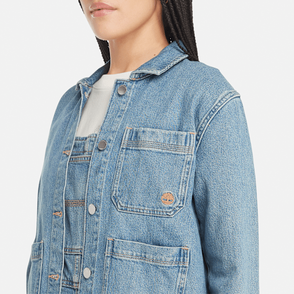 Timberland Kempshire Denim Chore Jacket Mid Blue Women'S