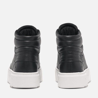 Timberland Laurel Court High Top Lace-Up Sneaker Black Full-Grain Women'S