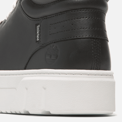 Timberland Laurel Court High Top Lace-Up Sneaker Black Full-Grain Women'S