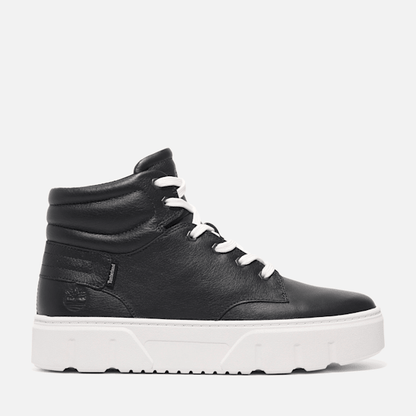Timberland Laurel Court High Top Lace-Up Sneaker Black Full-Grain Women'S