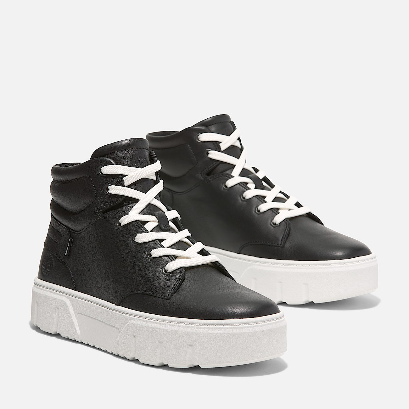 Timberland Women'S Laurel Court High Top Lace-Up Sneaker Black Full-Grain