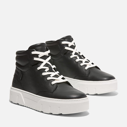 Timberland Women'S Laurel Court High Top Lace-Up Sneaker Black Full-Grain