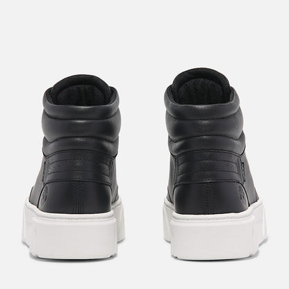 Timberland Women'S Laurel Court High Top Lace-Up Sneaker Black Full-Grain