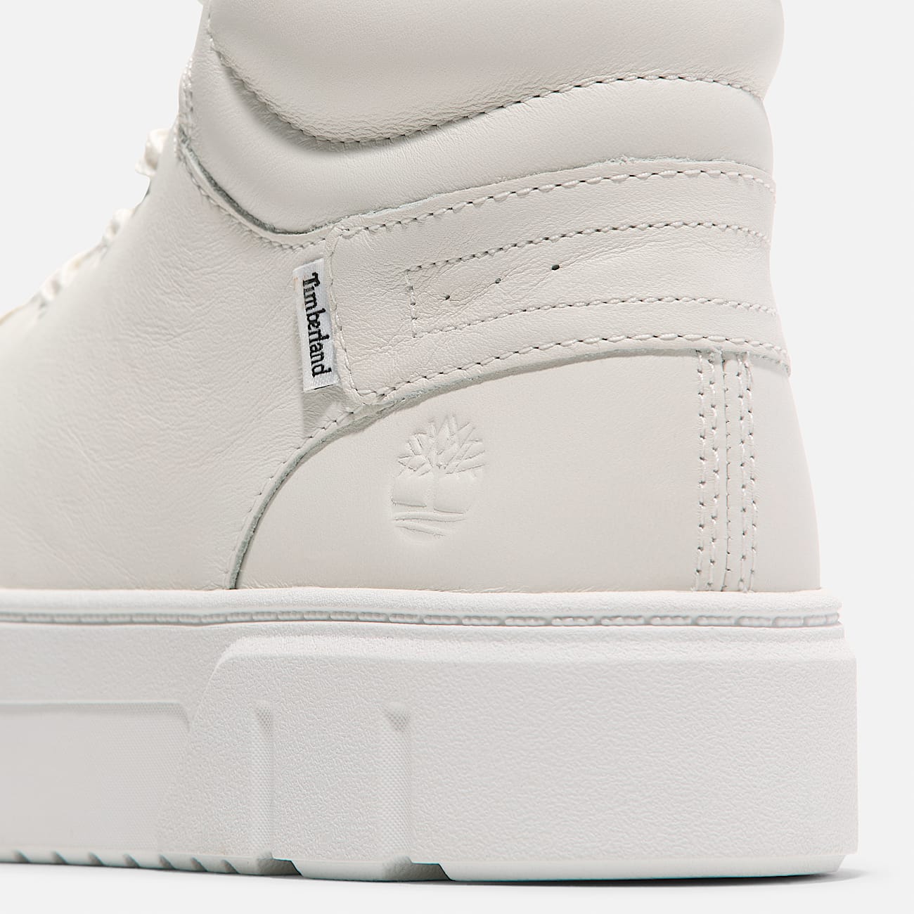 Timberland Women'S Laurel Court High Top Lace-Up Sneaker White Full-Grain