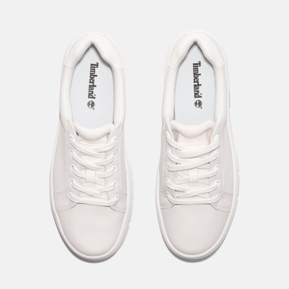 Timberland Laurel Court Low Lace-Up Sneaker White Full-Grain Women'S