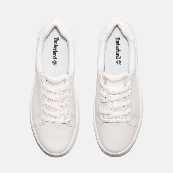 Timberland Laurel Court Low Lace-Up Sneaker White Full-Grain Women'S