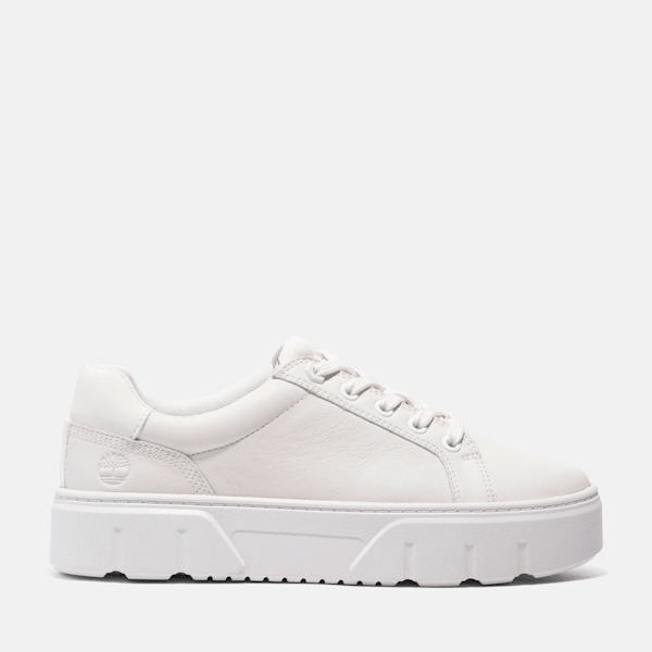 Timberland Laurel Court Low Lace-Up Sneaker White Full-Grain Women'S