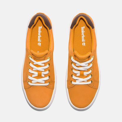 Timberland Women'S Laurel Court Low Lace-Up Sneaker Wheat Nubuck