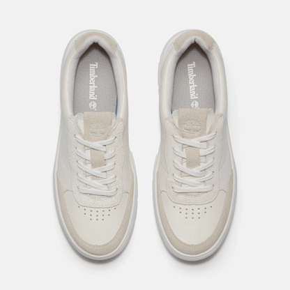 Timberland Laurel Court Suede Accent Lace-Up Sneaker Natural Leather Women'S