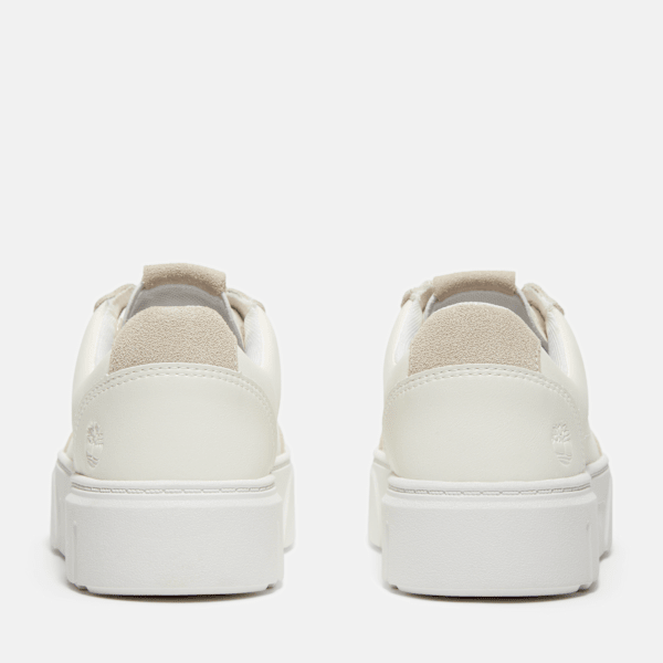 Timberland Laurel Court Suede Accent Lace-Up Sneaker Natural Leather Women'S