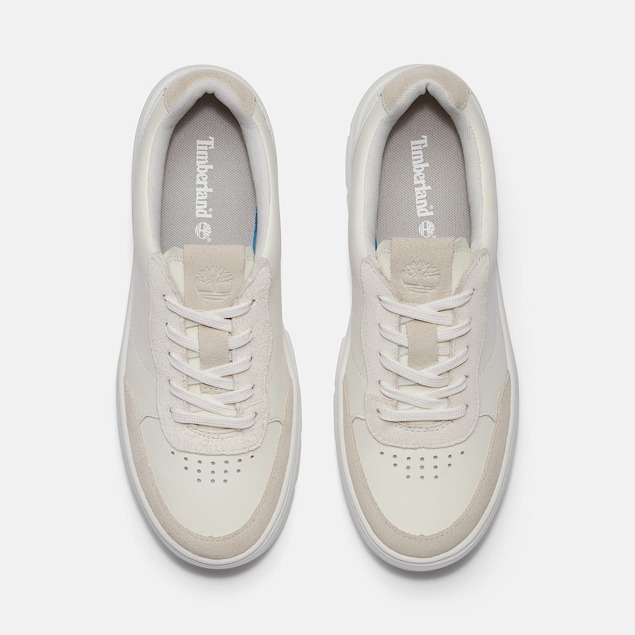 Timberland Women'S Laurel Court Suede Accent Lace-Up Sneaker Natural Leather