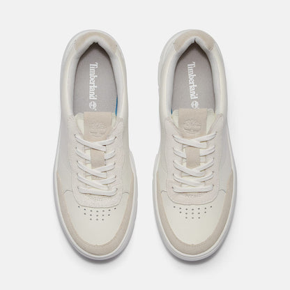 Timberland Women'S Laurel Court Suede Accent Lace-Up Sneaker Natural Leather