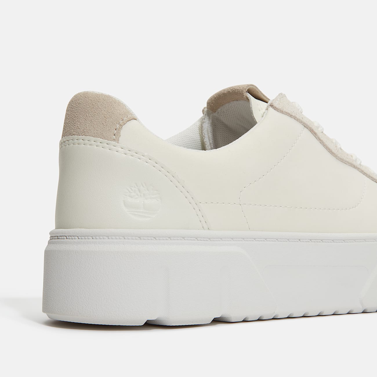 Timberland Women'S Laurel Court Suede Accent Lace-Up Sneaker Natural Leather