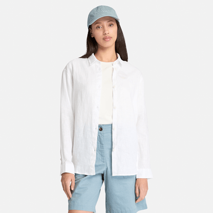 Timberland Linen Shirt White Women'S