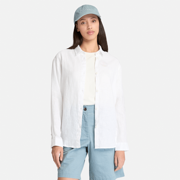 Timberland Linen Shirt White Women'S