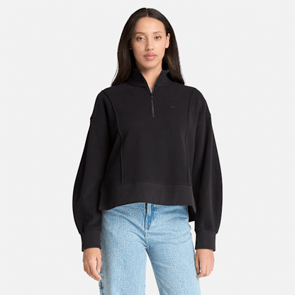 Timberland Lush Quarter-Zip Sweatshirt Black Women'S