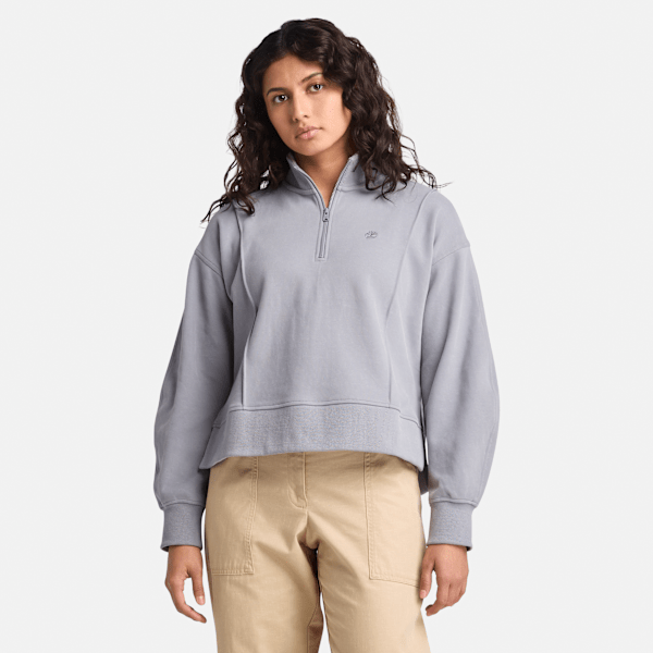 Timberland Lush Quarter-Zip Sweatshirt Quicksilver Women'S