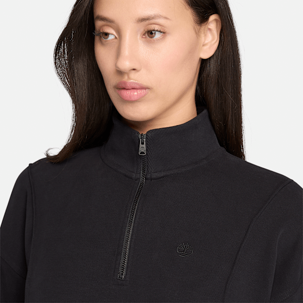Timberland Lush Quarter-Zip Sweatshirt Black Women'S