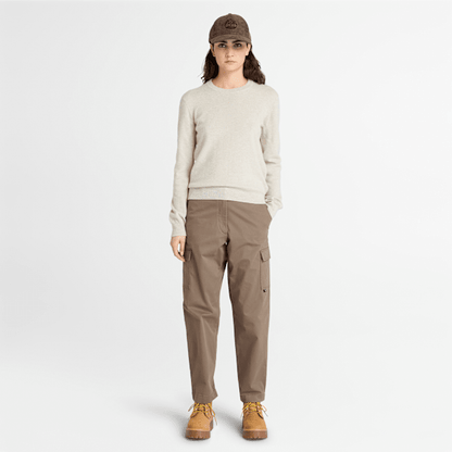 Timberland Merino Crewneck Sweater Light Beige Women'S