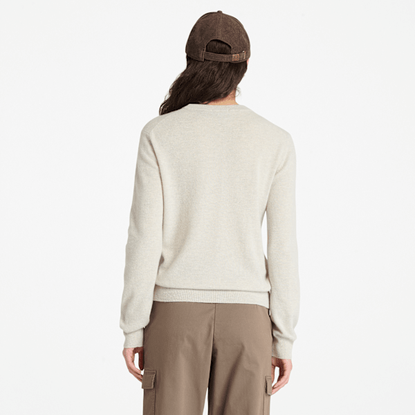 Timberland Merino Crewneck Sweater Light Beige Women'S