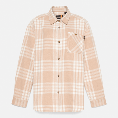 Timberland Midweight Flannel Pocket Shirt Beige Women'S