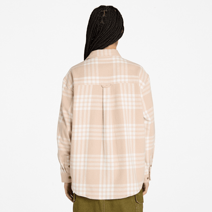 Timberland Midweight Flannel Pocket Shirt Beige Women'S