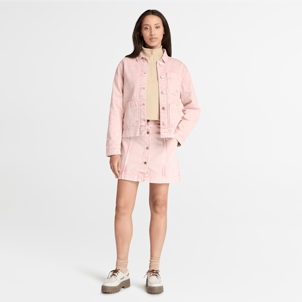 Timberland Mini Skirt Peach Pink Wash Women'S
