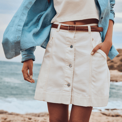 Timberland Mini Skirt Vintage White Women'S