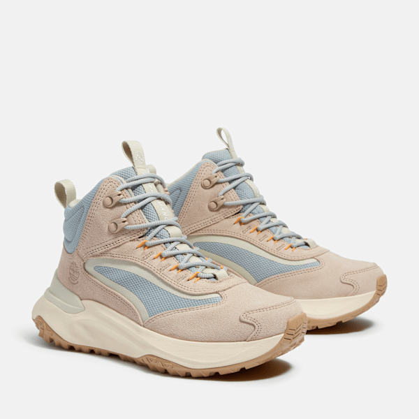 Timberland Motion Access Mid Waterproof Sneaker Light Beige Suede Women'S
