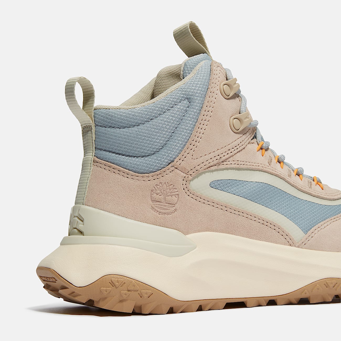 Timberland Women'S Motion Access Mid Waterproof Sneaker Light Beige Suede