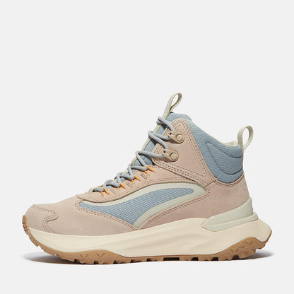 Timberland Women'S Motion Access Mid Waterproof Sneaker Light Beige Suede