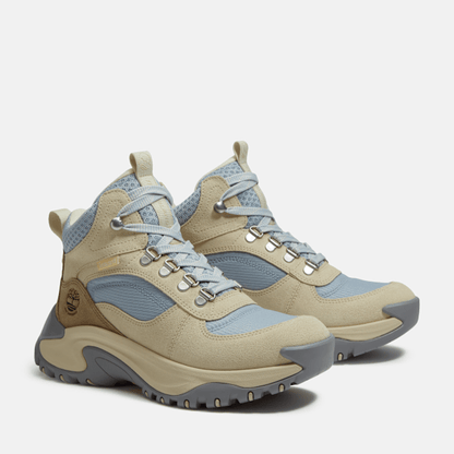Timberland Mt Maddsen Peak Mid Waterproof Hiking Boot Light Beige Suede Women'S