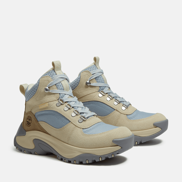 Timberland Mt Maddsen Peak Mid Waterproof Hiking Boot Light Beige Suede Women'S