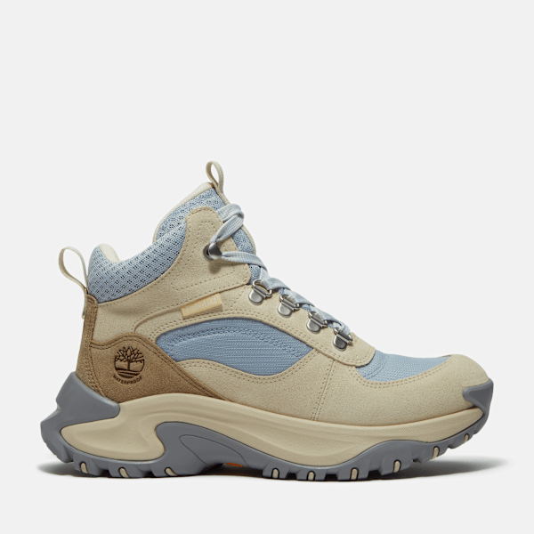Timberland Mt Maddsen Peak Mid Waterproof Hiking Boot Light Beige Suede Women'S