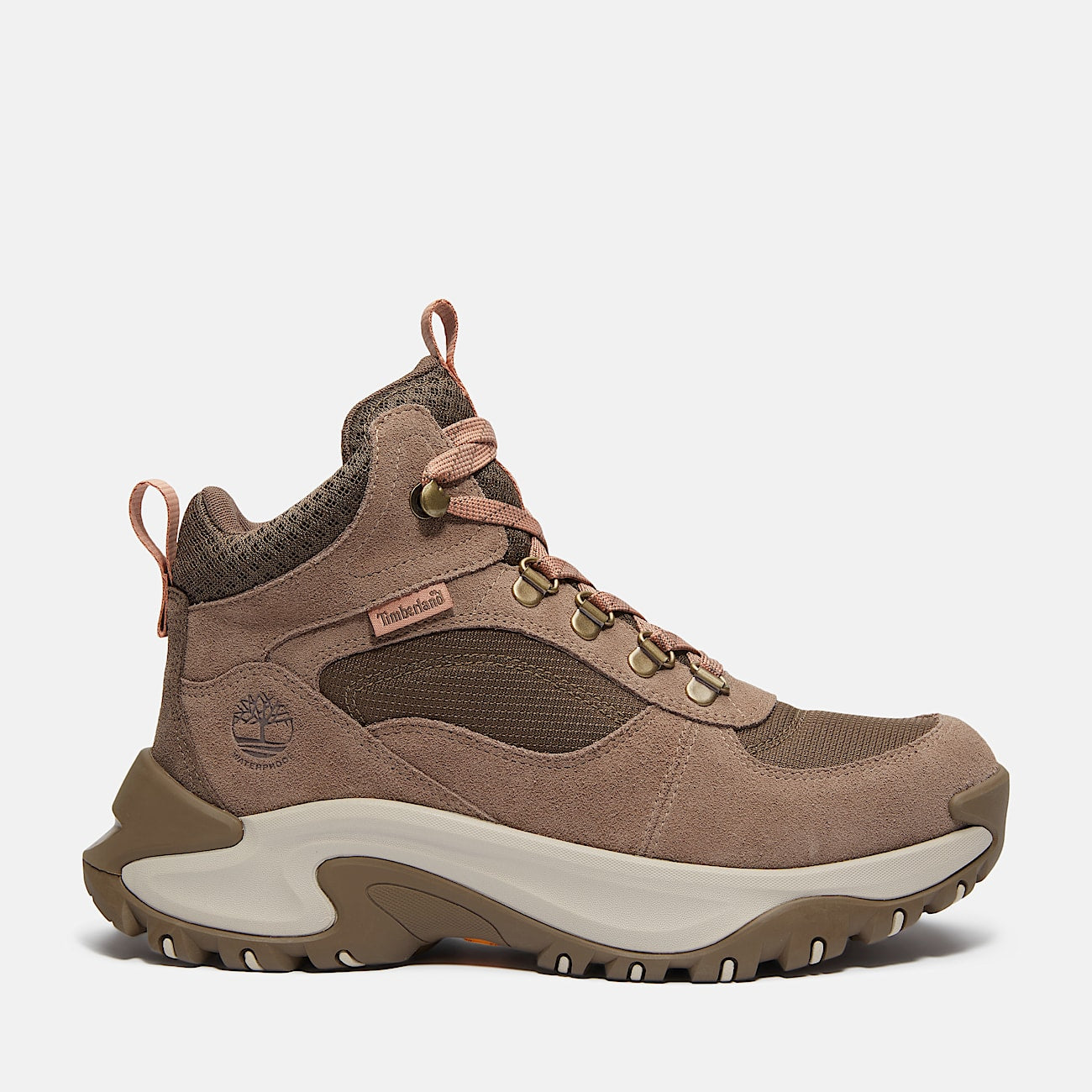 Timberland Women'S Mt. Maddsen Peak Waterproof Hiking Boot Taupe Suede