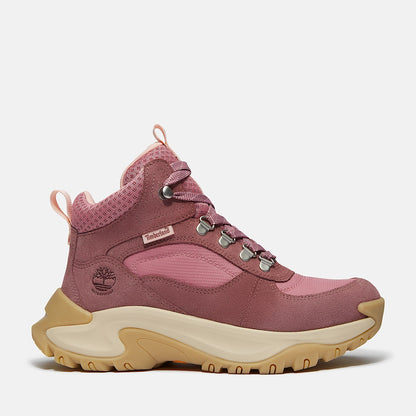 Timberland Women'S Mt. Maddsen Peak Waterproof Hiking Boot Medium Pink Suede