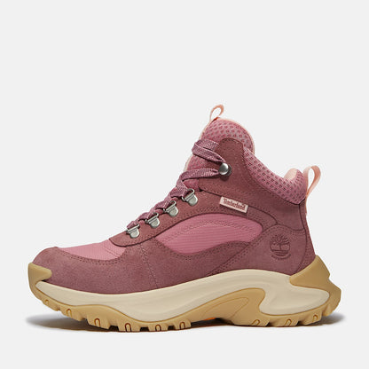 Timberland Women'S Mt. Maddsen Peak Waterproof Hiking Boot Medium Pink Suede