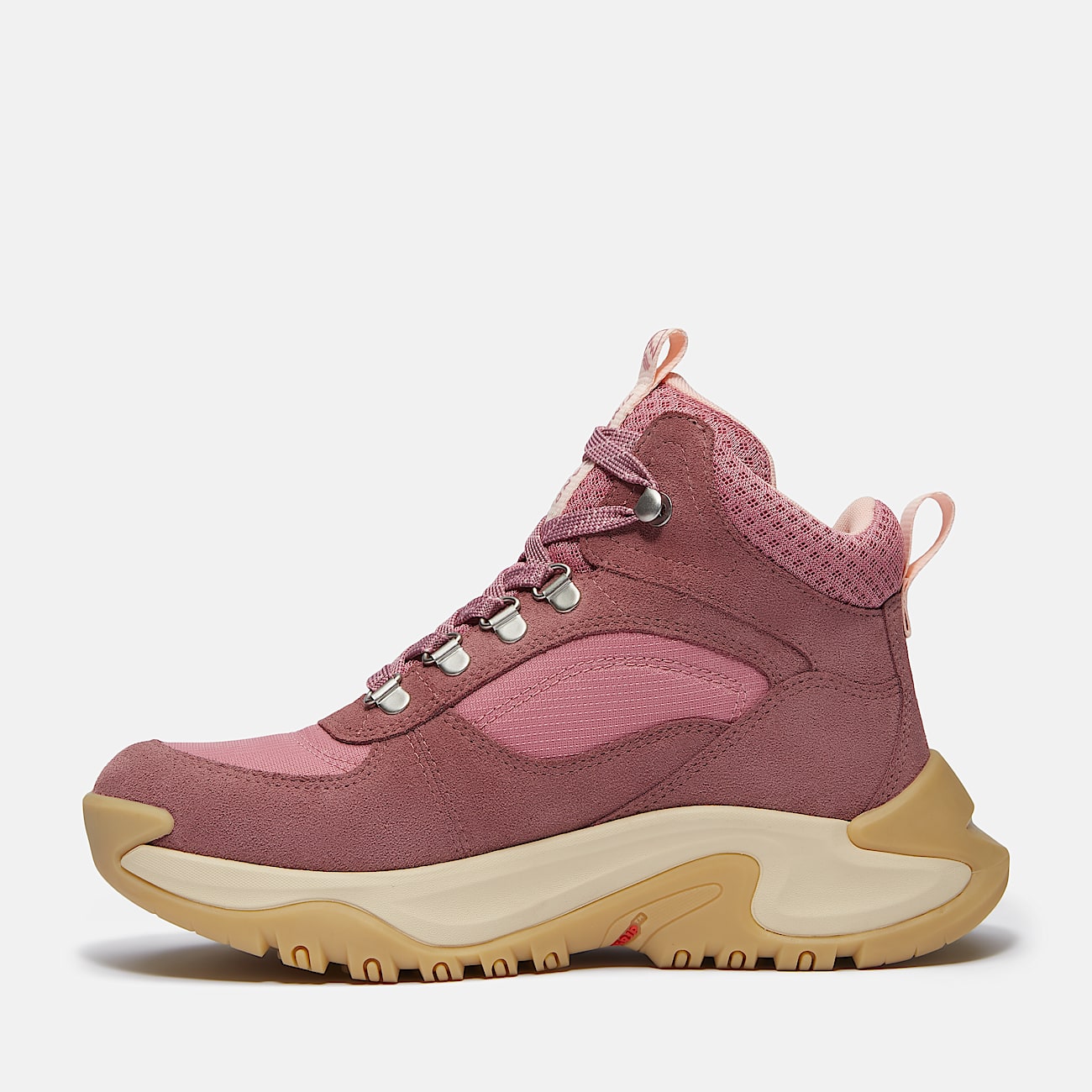 Timberland Women'S Mt. Maddsen Peak Waterproof Hiking Boot Medium Pink Suede