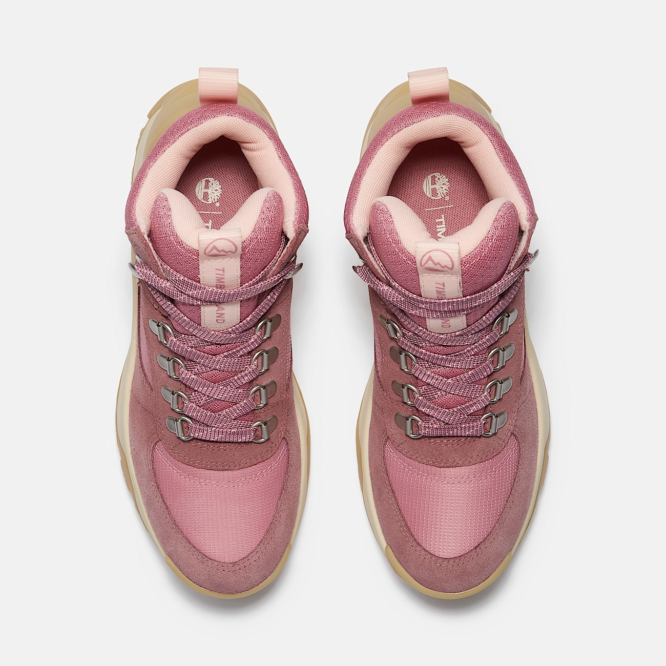 Timberland Women'S Mt. Maddsen Peak Waterproof Hiking Boot Medium Pink Suede