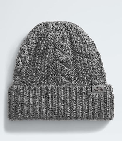 The North Face Women Oh Mega Beanie TNF Black/TNF Black TNF Medium Grey Heather White Dune
