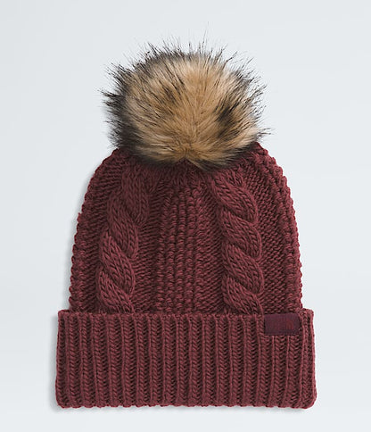 The North Face Women Oh Mega Fur Pom Beanie Twilight Galaxy TNF Medium Grey Heather