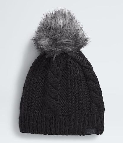 The North Face Women Oh Mega Fur Pom Lined Beanie Mocha Brown